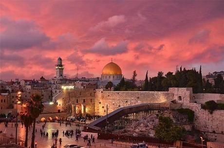 Maravillas de Israel. Atardecer en Jerusalén.