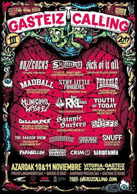 Gasteiz Calling 2017: Buzzcocks, Sick of it all, Sham 69, Madball, Stiff little fingers...