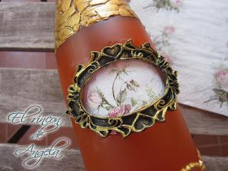 reciclar una botella de cristal con cascara de huevo, decoupage muy facil