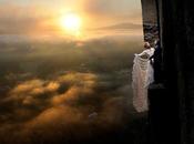 Llevando fotografía boda retrato borde abismo imágenes Philbrick Photo