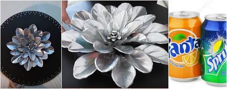 Haz adornos y flores con latas de aluminio reciclados