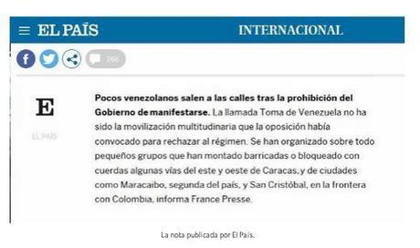 El País: Primero dice que la oposición se desinfla y luego que resiste