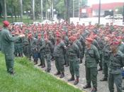 Unos efectivos militarizan calles Venezuela