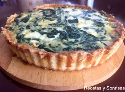 TARTA DE ESPINACAS Y MATO