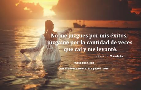 No me juzgues por mis éxitos, júzgame por la cantidad de veces que caí y me levanté.  -Nelson Mandela