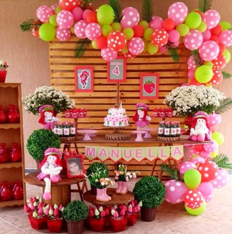 Fiesta temática de Strawberry Shortcake  para tu primer año