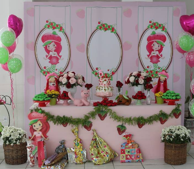 Fiesta temática de Strawberry Shortcake  para tu primer año