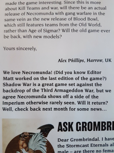 En septiembre sabremos sobre Necromunda, pero cual? En septiembre sabremos sobre Necromunda, pero cual?