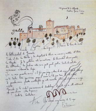 Poesías de escritores cubanos dedicadas a Federico García Lorca y acompañadas por dibujos del poeta andaluz.