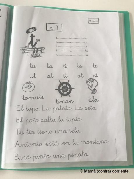 Letra ligada (ejemplo aprender a escribir y leer)