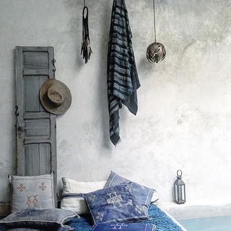 indigo ethnic style pillows