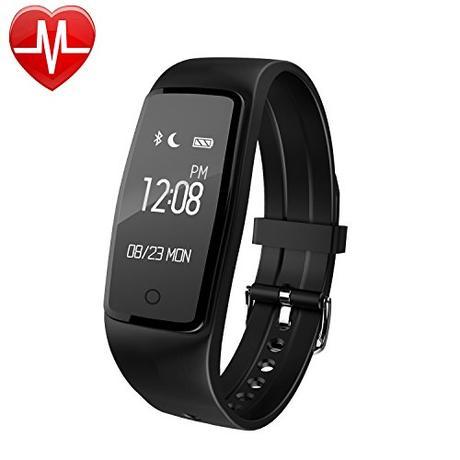 Pulsera Actividad,YAMAY® HR3 Pulsómetro Reloj Fitness Impermeable IP67 Pulsera Inteligente con Monitor de Ritmo Cardíaco Monitor de Actividad Podómetro Monitor de Calorías y Sueño Pulsera Bluetooth Móvil Compatible con IOS y Android