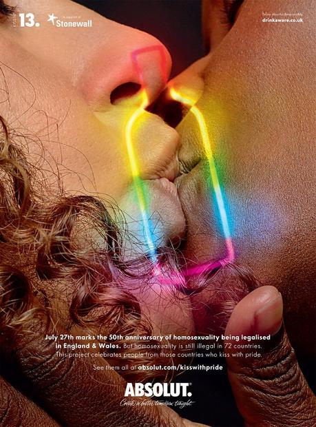 #KissWithPride: la campaña de Absolut para promover la igualdad en el mundo