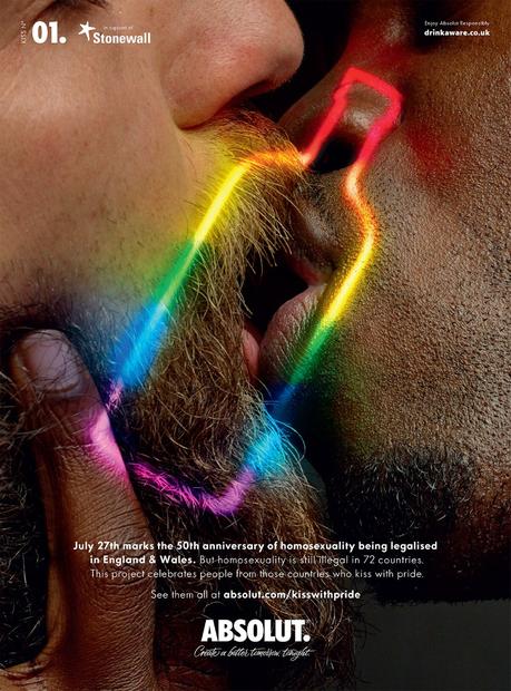 #KissWithPride: la campaña de Absolut para promover la igualdad en el mundo