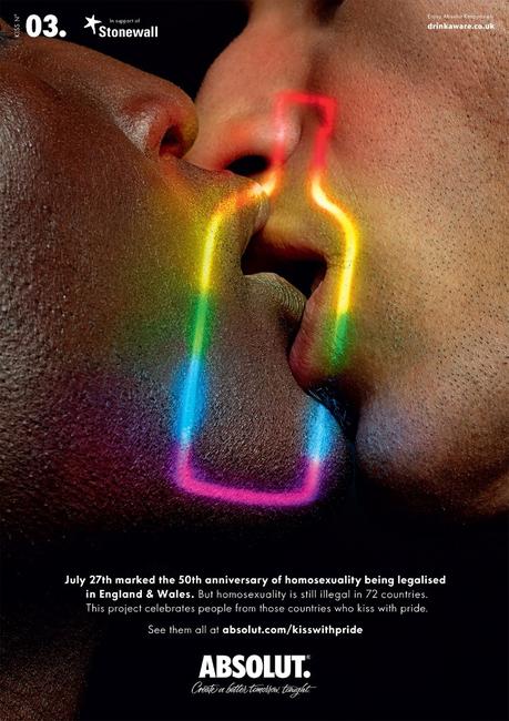 #KissWithPride: la campaña de Absolut para promover la igualdad en el mundo