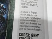 Precios numero paginas codex Caballeros Grises españoles