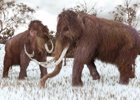 recreación de un mamut