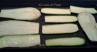 Crostinis con verduras a la plancha