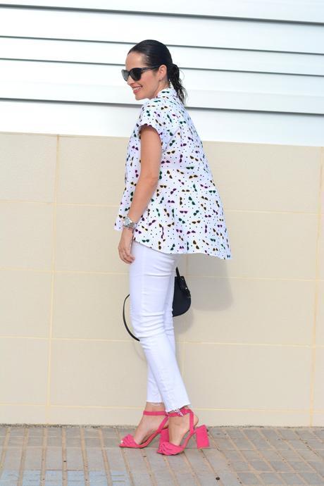 zara-printed-shirt-outfit-pink-sandals