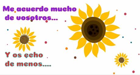 Imagen con girasoles para crear postales con dedicatoria. Imagen con girasoles para crear postales con dedicatoria.