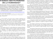 ¿INTERESA PATRIMONIO HUMANIDAD?Moisés Cayetano