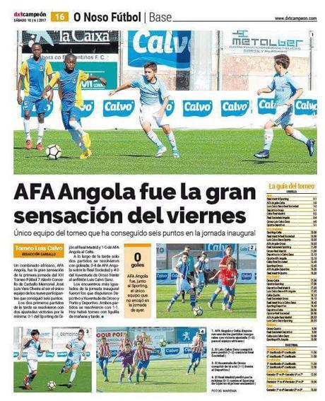 La Escuela de Fútbol AFA Angola protagonista en Prensa