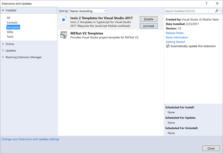 Desarrollo de una app hibrida movil con Ionic 2 y Visual Studio Desarrollo de una app hibrida movil con Ionic 2 y Visual Studio