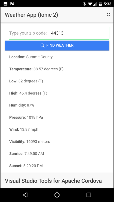 Desarrollo de una app hibrida movil con Ionic 2 y Visual Studio Desarrollo de una app hibrida movil con Ionic 2 y Visual Studio