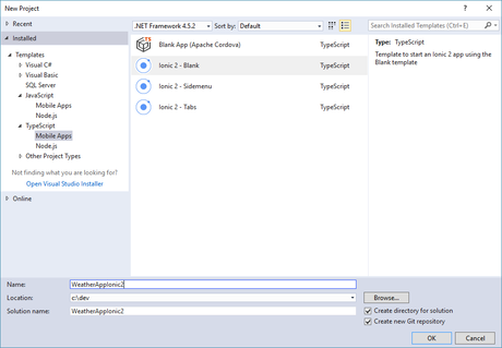 Desarrollo de una app hibrida movil con Ionic 2 y Visual Studio Desarrollo de una app hibrida movil con Ionic 2 y Visual Studio