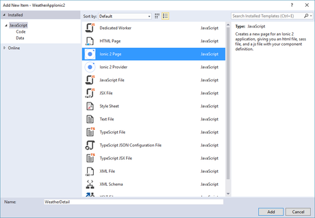Desarrollo de una app hibrida movil con Ionic 2 y Visual Studio Desarrollo de una app hibrida movil con Ionic 2 y Visual Studio