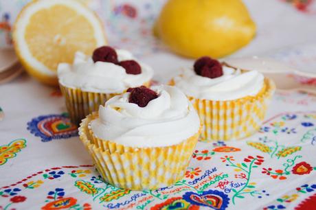 Receta: cupcakes de limón y frambuesa