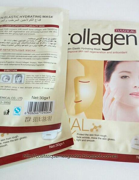 Compras Julio 2016:   Mascarilla china de colageno para el rostro