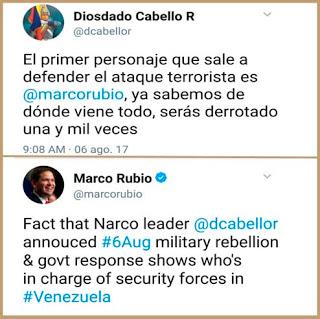 Venezuela: Frustrado de ataque terrorista instigado por Marco Rubio