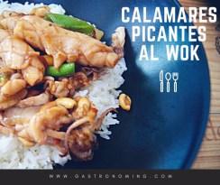 Calamares picantes al wok