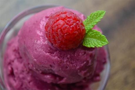 Sorbete de vino tinto y frutos rojos