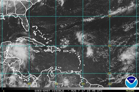 Ciclón Frankilin afectará hoy a Belize y a Península de Yucatán, México.