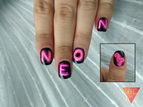 NEON LIGHTS NAIL ART