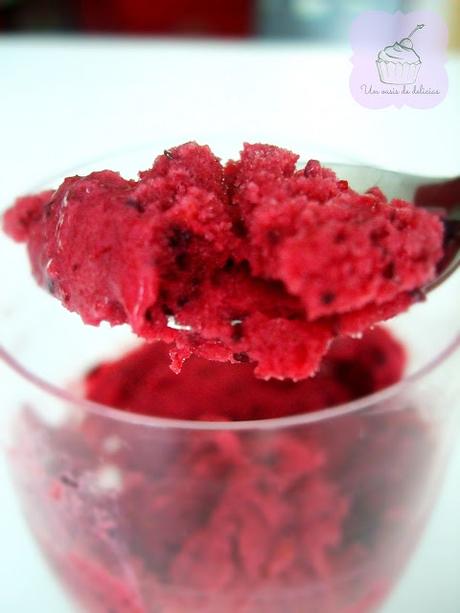 helado de frutos rojos, receta fit