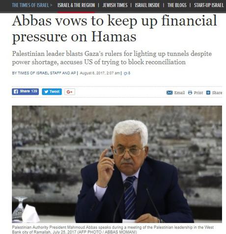 Abbas mantiene el bloqueo de la Autoridad Palestina a Gaza.