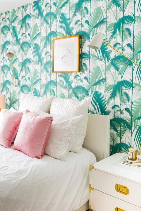 Pared cabecero papel cole & son ropa de cama dormitorio juvenil