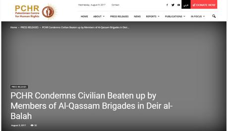 Hamas propina una brutal paliza a un anciano gazatí.