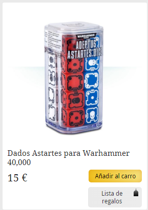 Desliz en la web de GW revela los nuevos Dados Astartes