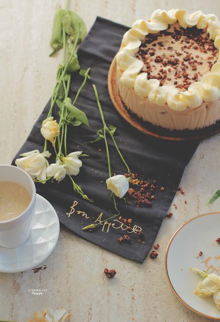 Tarta mousse crujiente de horchata  sin horno