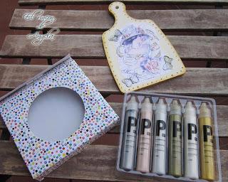 Decoupage y perlas liquidas para decorar