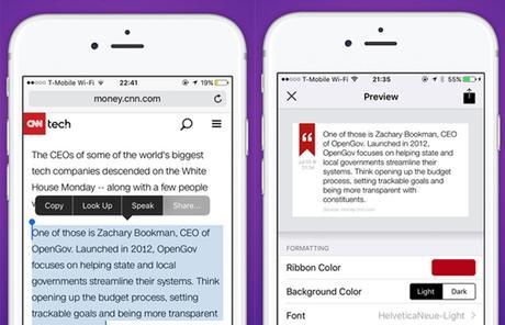 Tres aplicaciones de iOS para compartir citas en redes sociales