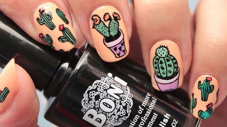 TRUCOS DE REVERSE STAMPING PASO A PASO | PEGATINAS CASERAS PARA UÑAS decoración de uñas cactus nail art