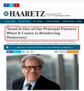 Almagro: en Israel hay democracia, en Venezuela no