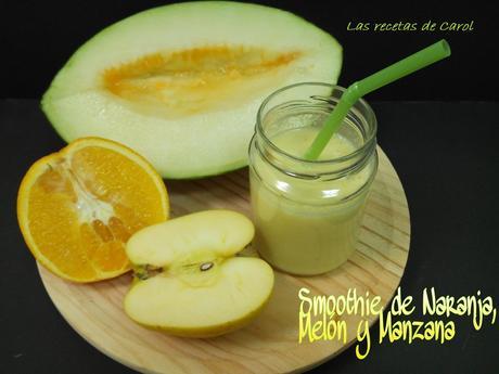 smoothie de naranja melon manzana