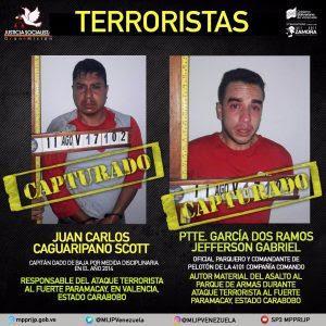 Venezuela: capturados responsables de asalto paramilitar