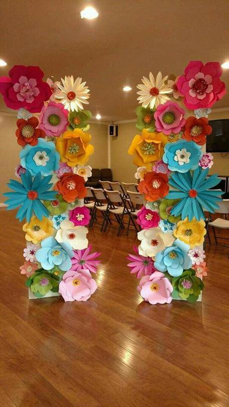 26 sencillas y útiles ideas con Flores de papel Hawaianas